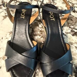Stylish Black Sandals by SPOT